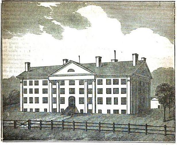 Dessin représentant la première école américaine pour les sourds en 1820